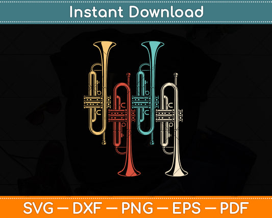 Vintage Trumpeter Svg Png Dxf Digital Cutting File