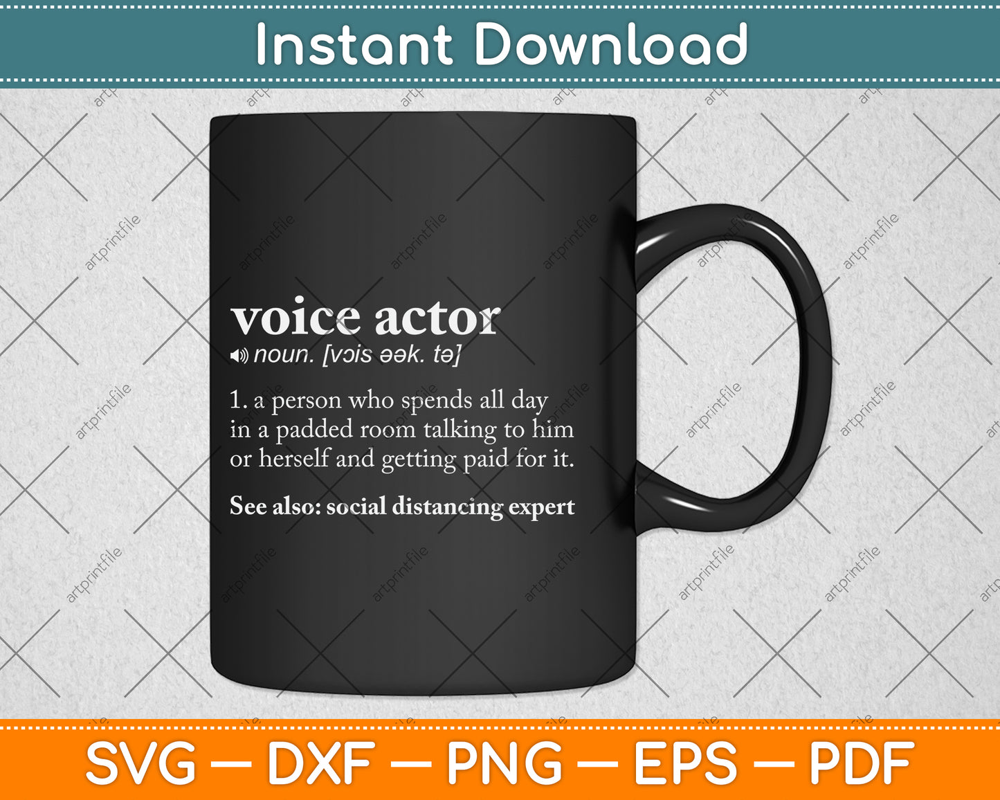 Voice Over Artist Voice Actor Acting Funny Svg Png Dxf Digital Cutting File