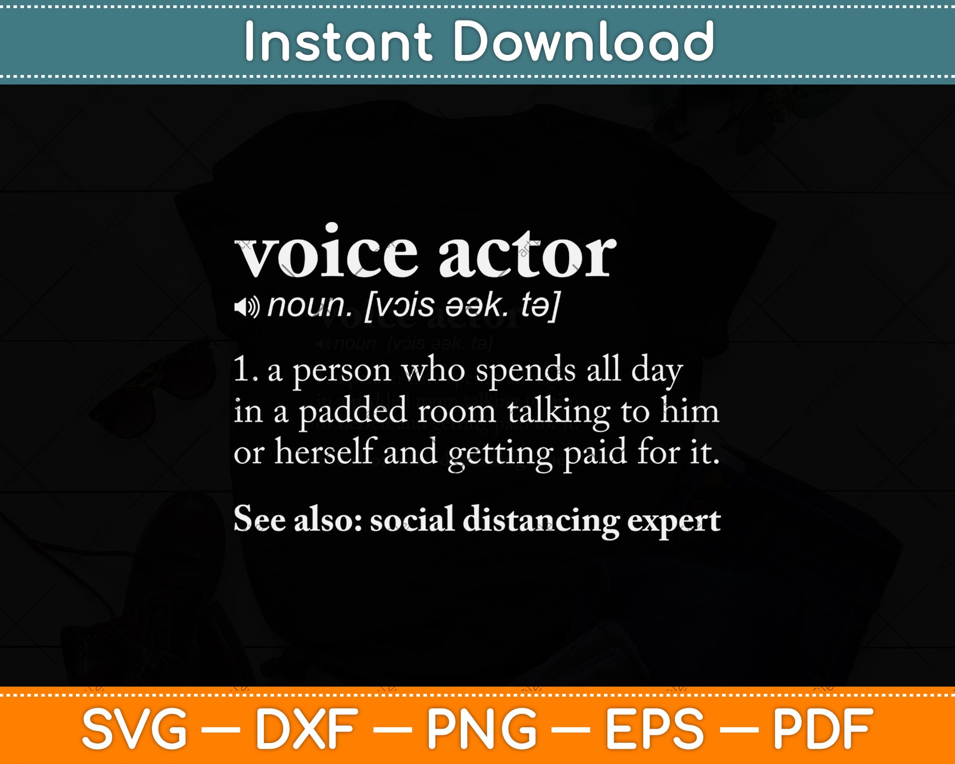 Voice Over Artist Voice Actor Acting Funny Svg Png Dxf Digital Cutting File