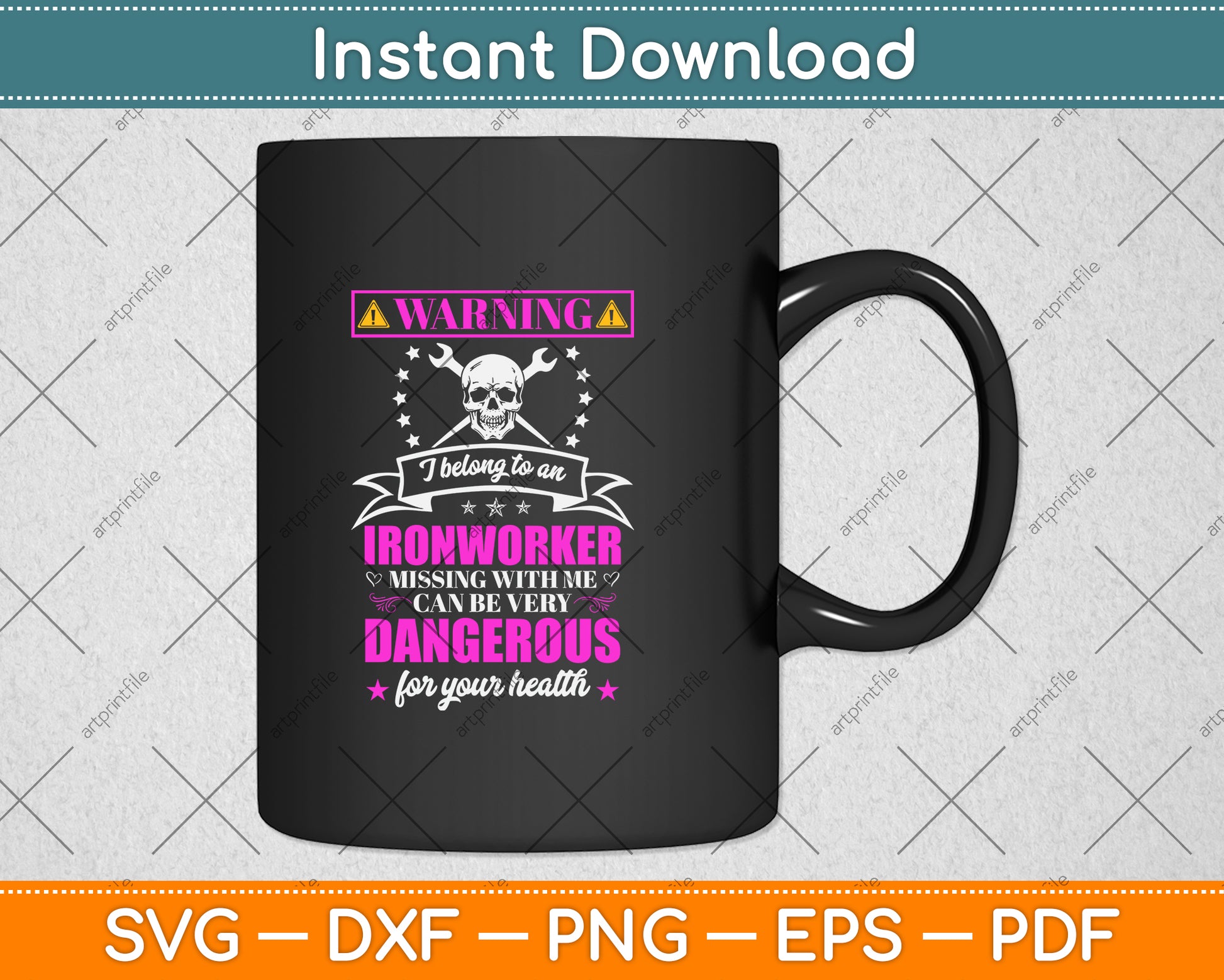 Warning I Belong To An Ironworker Svg Png Dxf Digital Cutting File