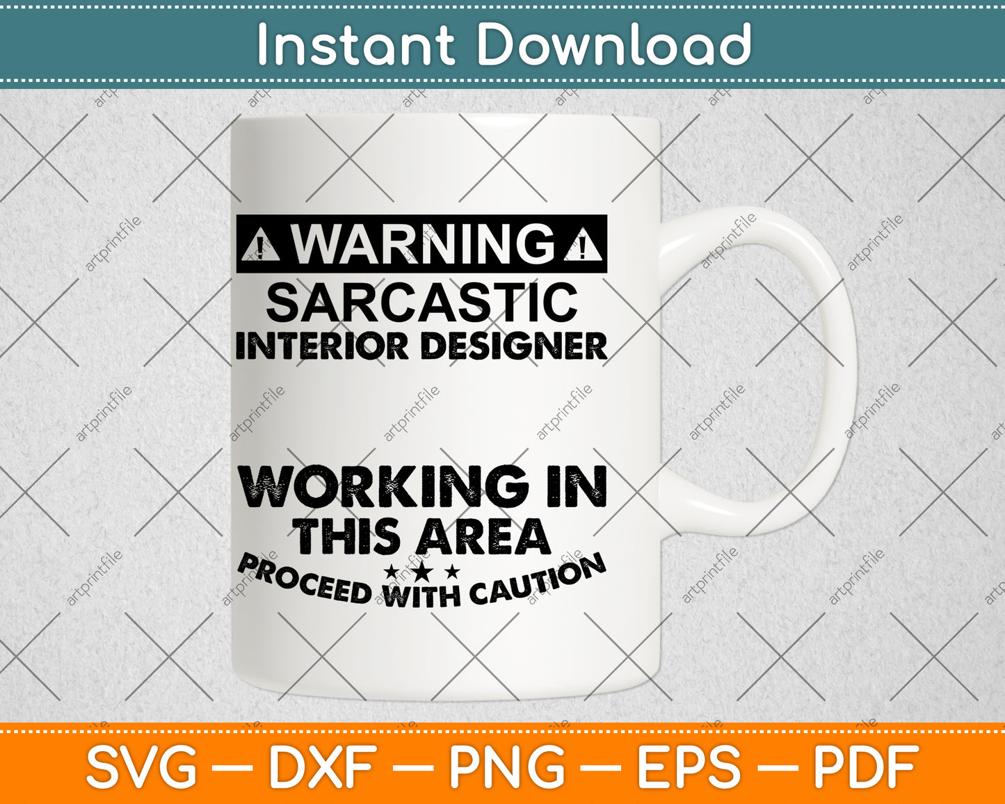 Warning Sarcastic Interior Designer Occupation Svg Png Dxf Digital Cutting File