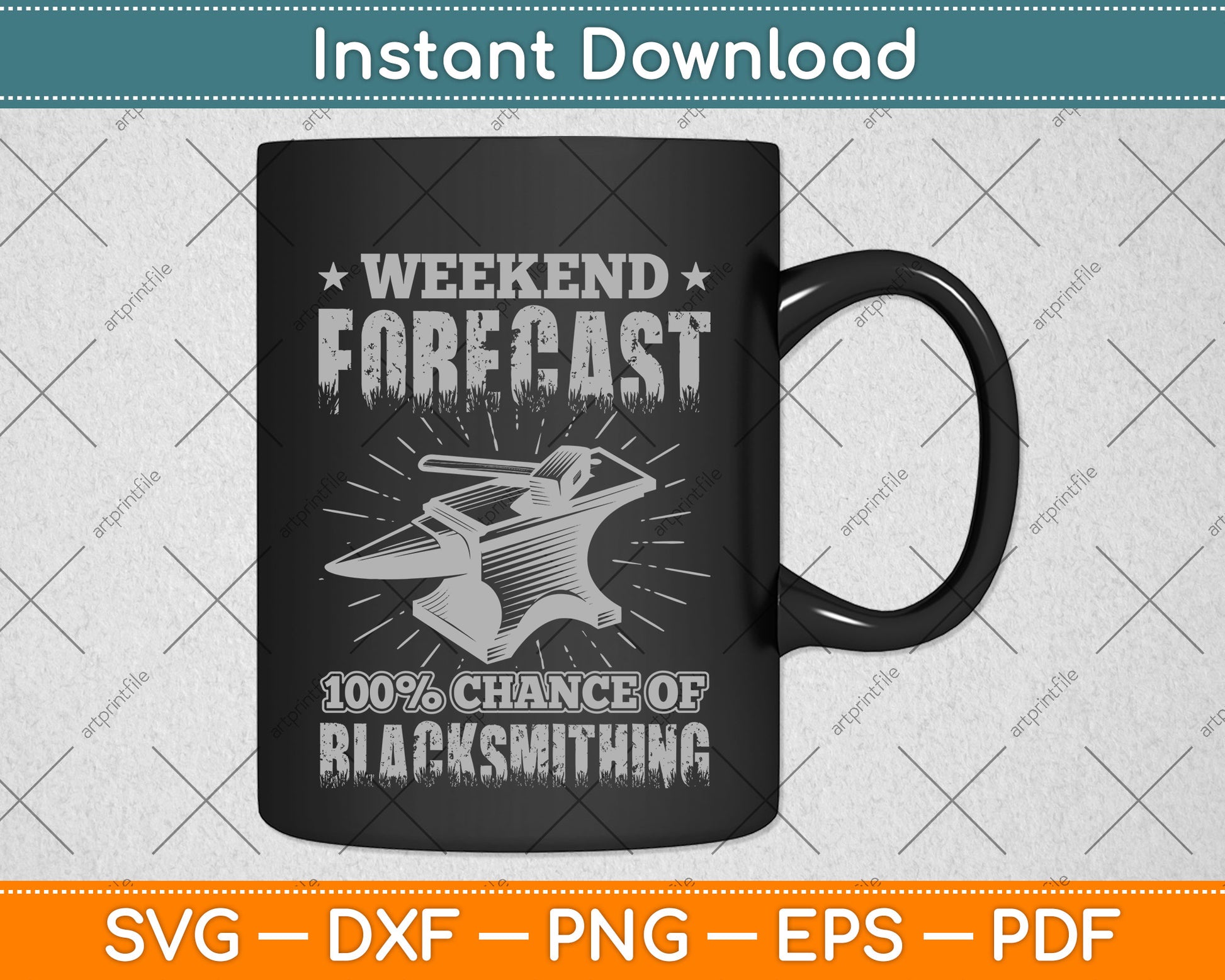 Weekend Forecast Blacksmithing Blacksmith Svg Png Dxf Digital Cutting File