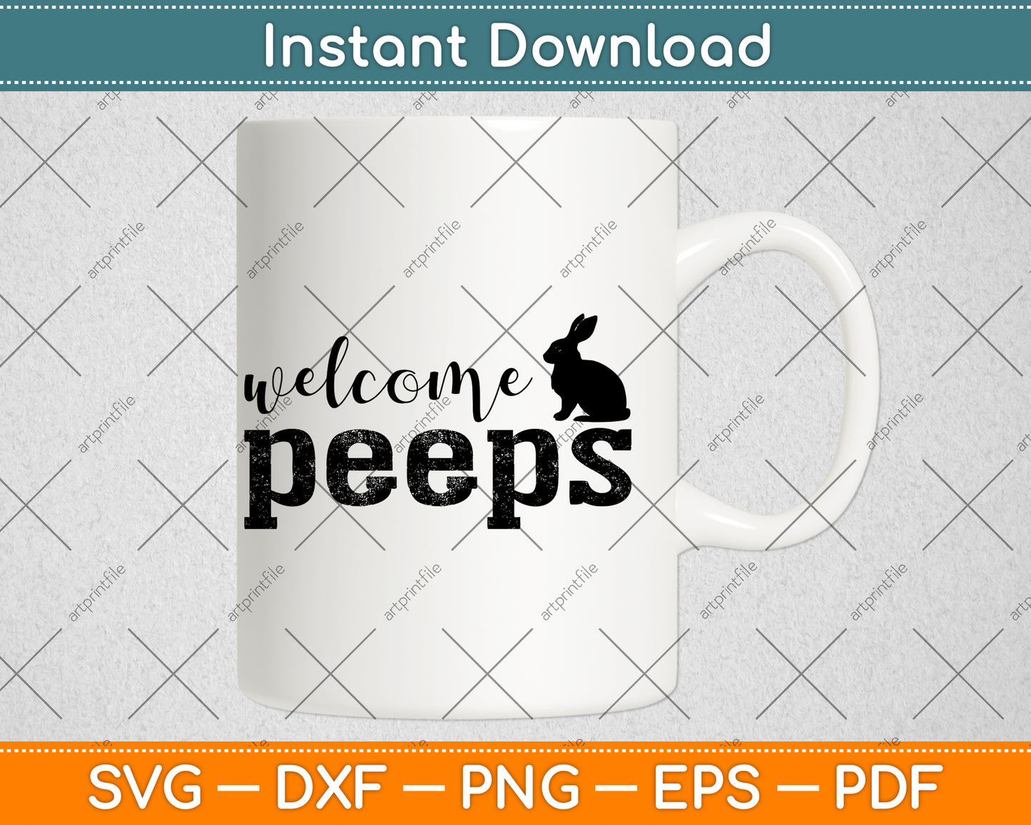 Welcome Peeps Easter Sunday Svg Png Dxf Digital Cutting File