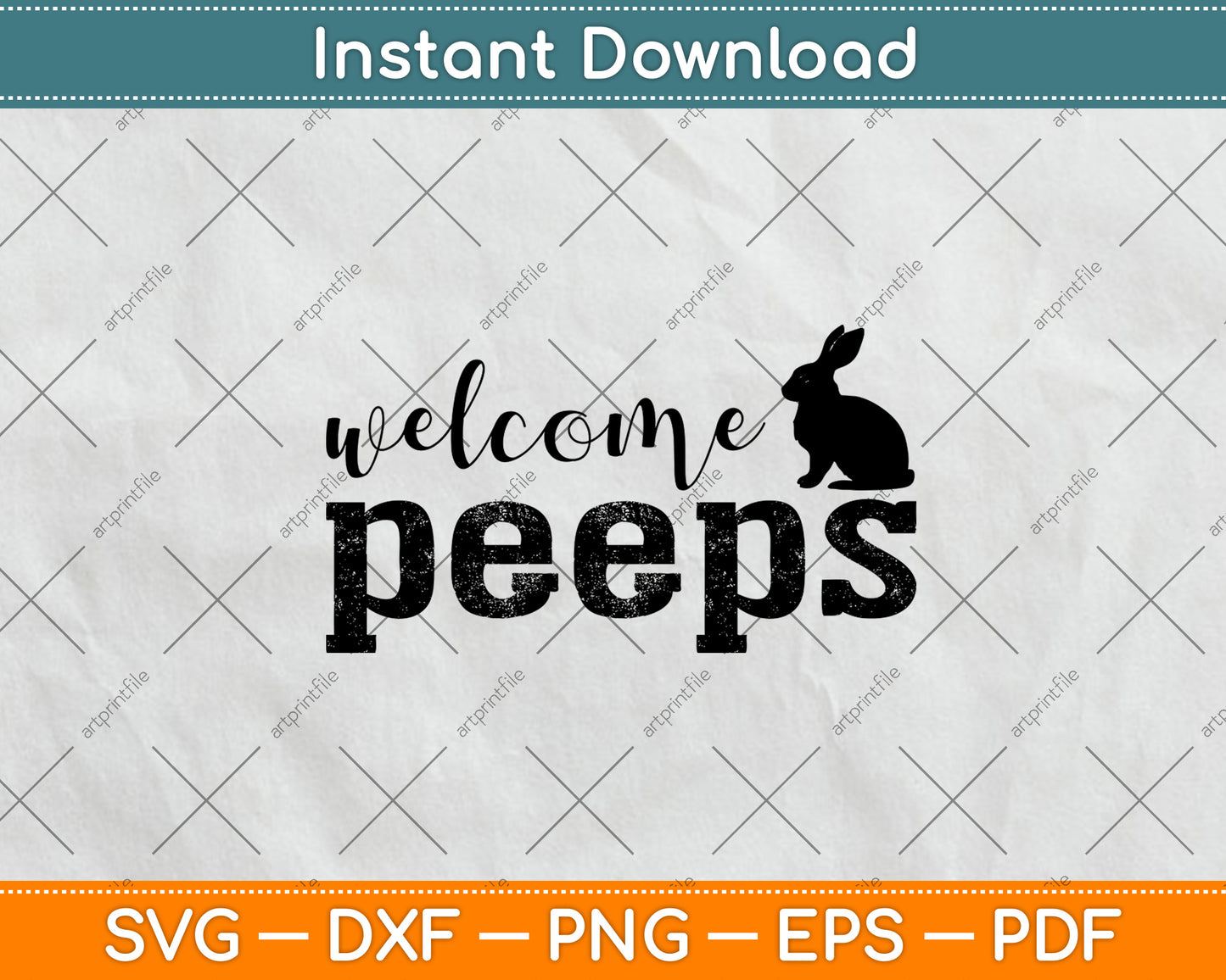 Welcome Peeps Easter Sunday Svg Png Dxf Digital Cutting File