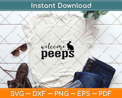 Welcome Peeps Easter Sunday Svg Png Dxf Digital Cutting File
