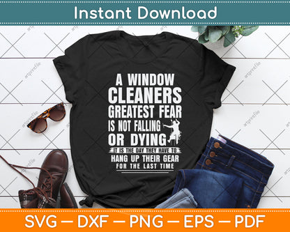 Window Cleaner Fear Funny Cleaning Svg Png Dxf Digital Cutting File
