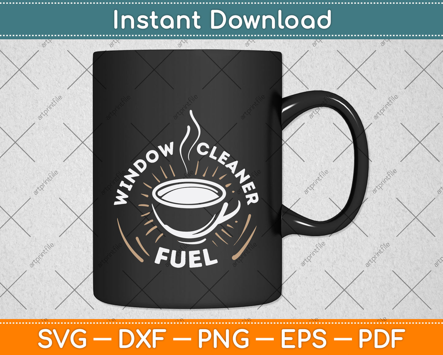 Window Cleaner Fuel Coffee Funny Cleaning Svg Png Dxf Digital Cutting File