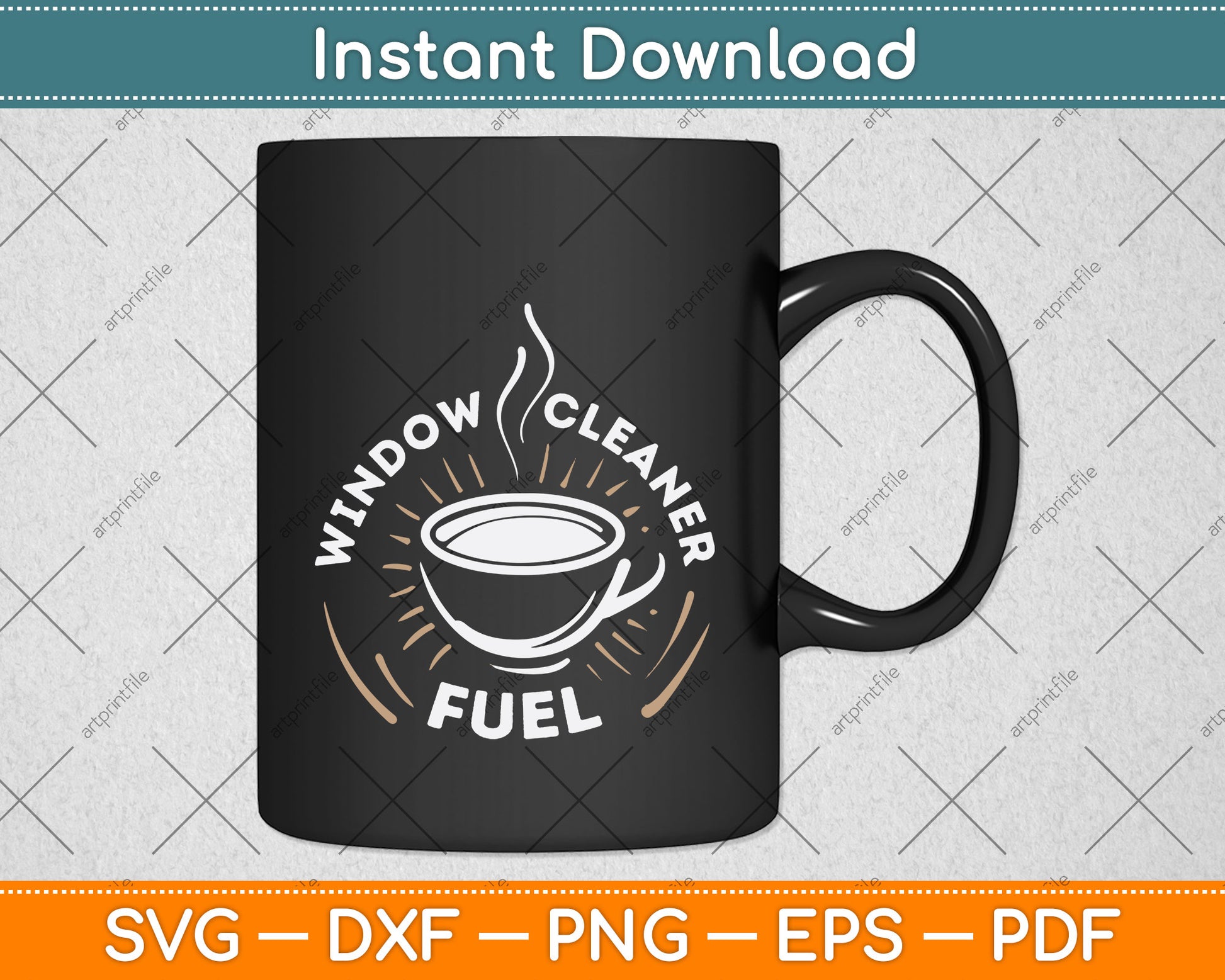 Window Cleaner Fuel Coffee Funny Cleaning Svg Png Dxf Digital Cutting File