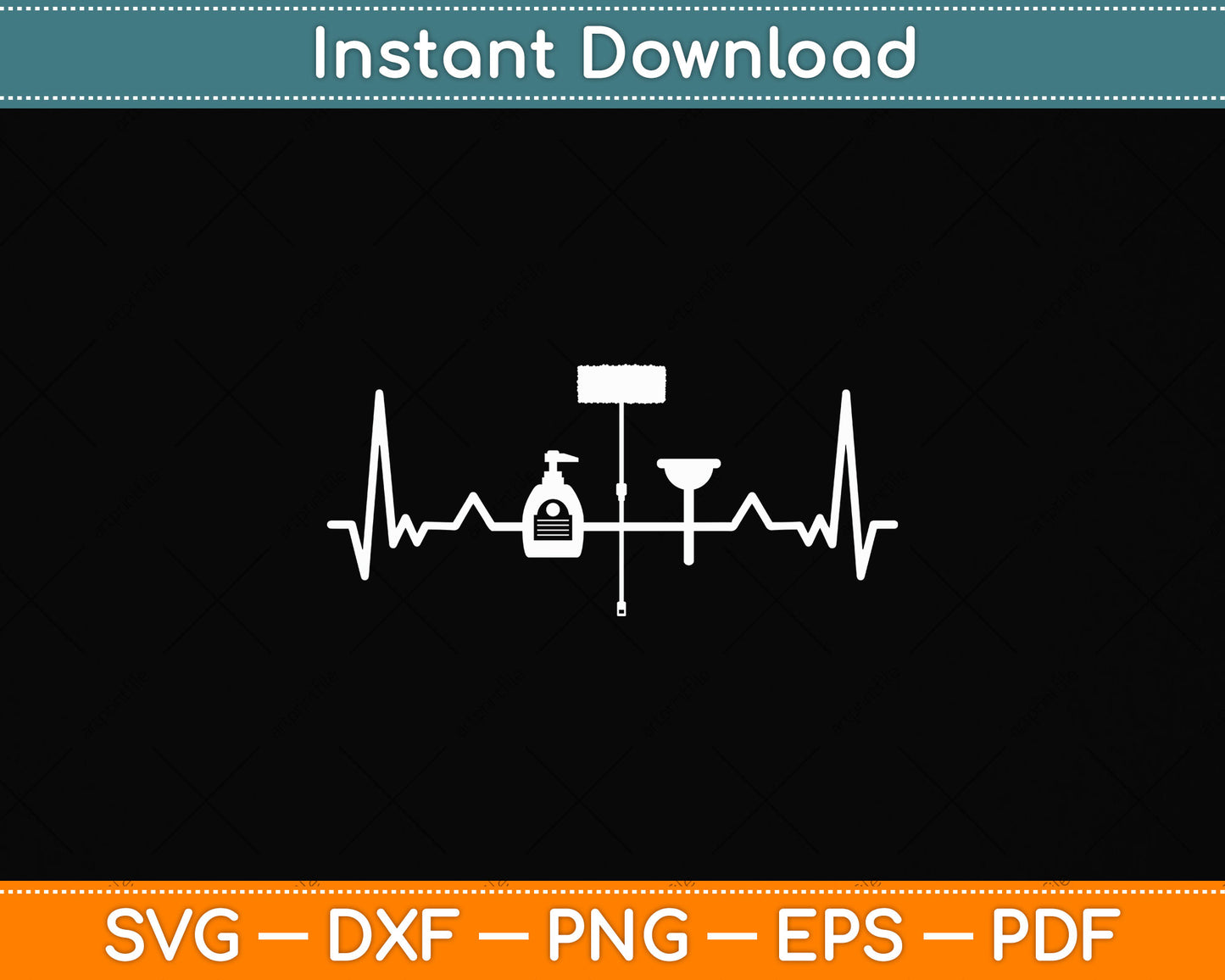 Window Cleaner Heartbeat Funny Cleaning Svg Png Dxf Digital Cutting File