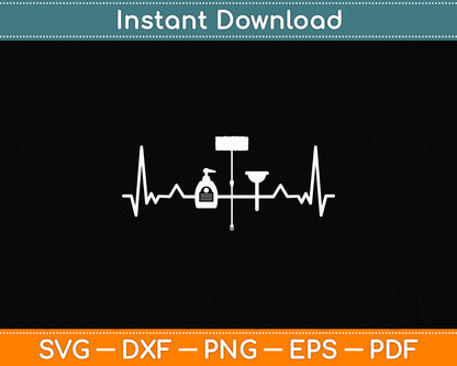 Window Cleaner Heartbeat Funny Cleaning Svg Png Dxf Digital Cutting File