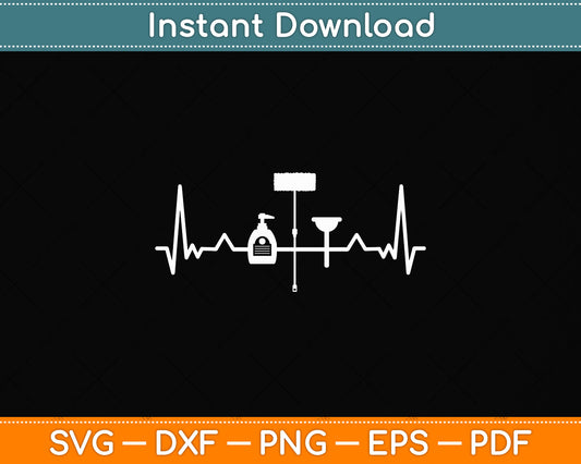 Window Cleaner Heartbeat Funny Cleaning Svg Png Dxf Digital Cutting File