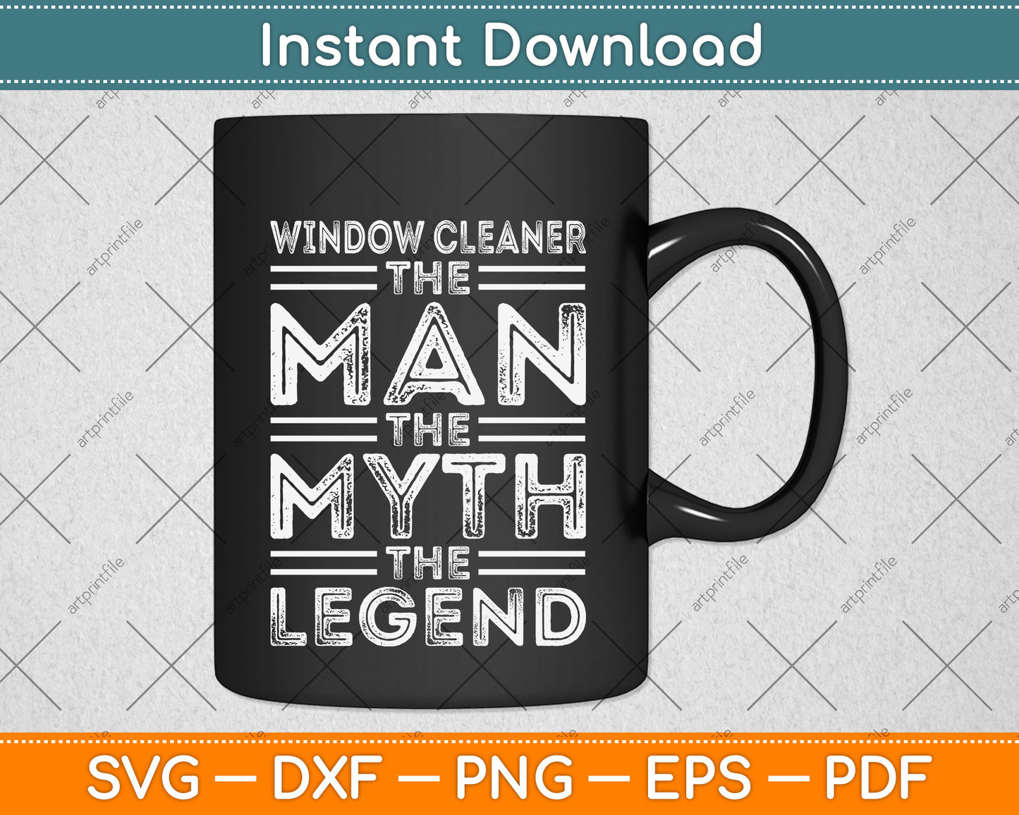 Window Cleaner Man Myth Legend Svg Png Dxf Digital Cutting File