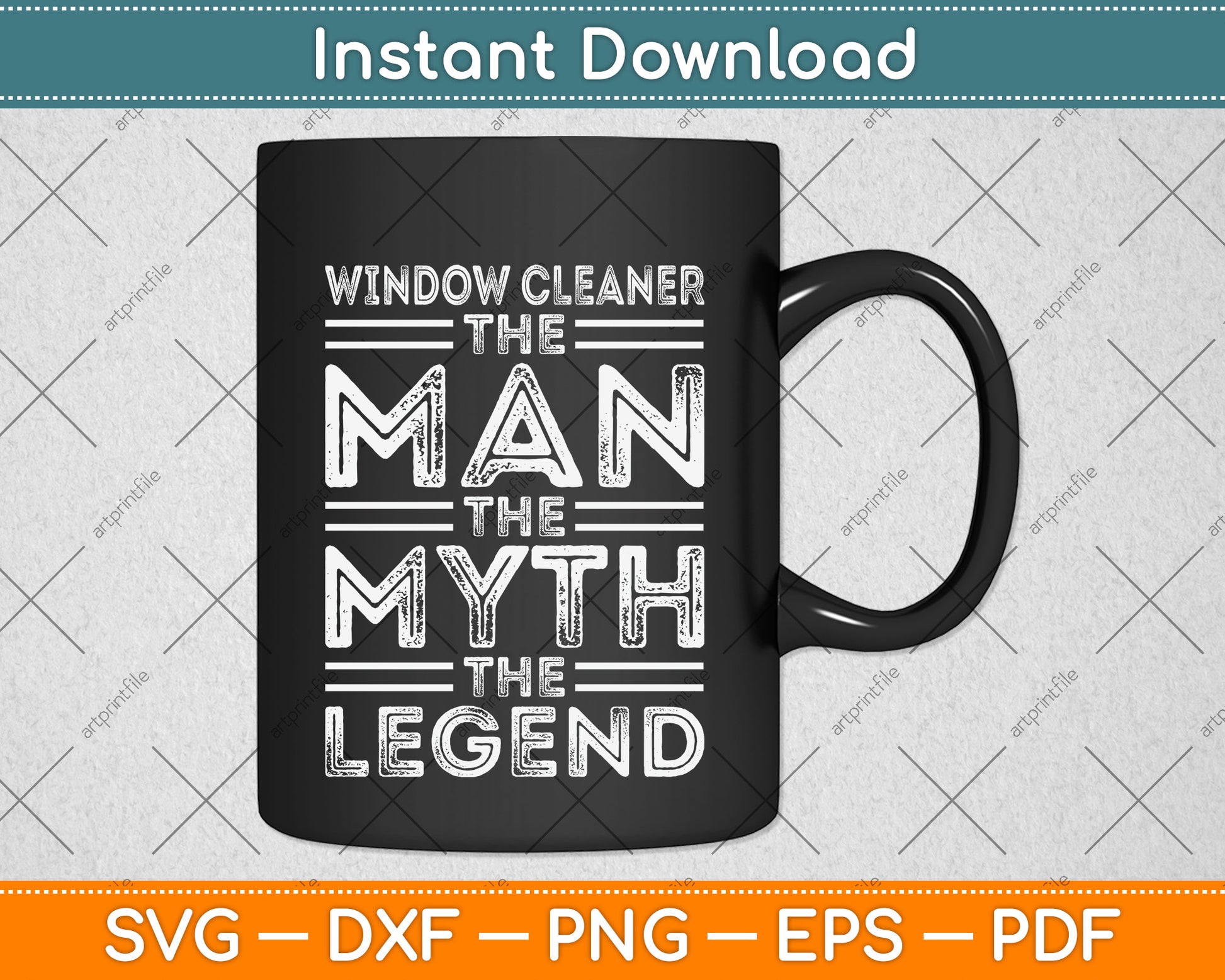Window Cleaner Man Myth Legend Svg Png Dxf Digital Cutting File