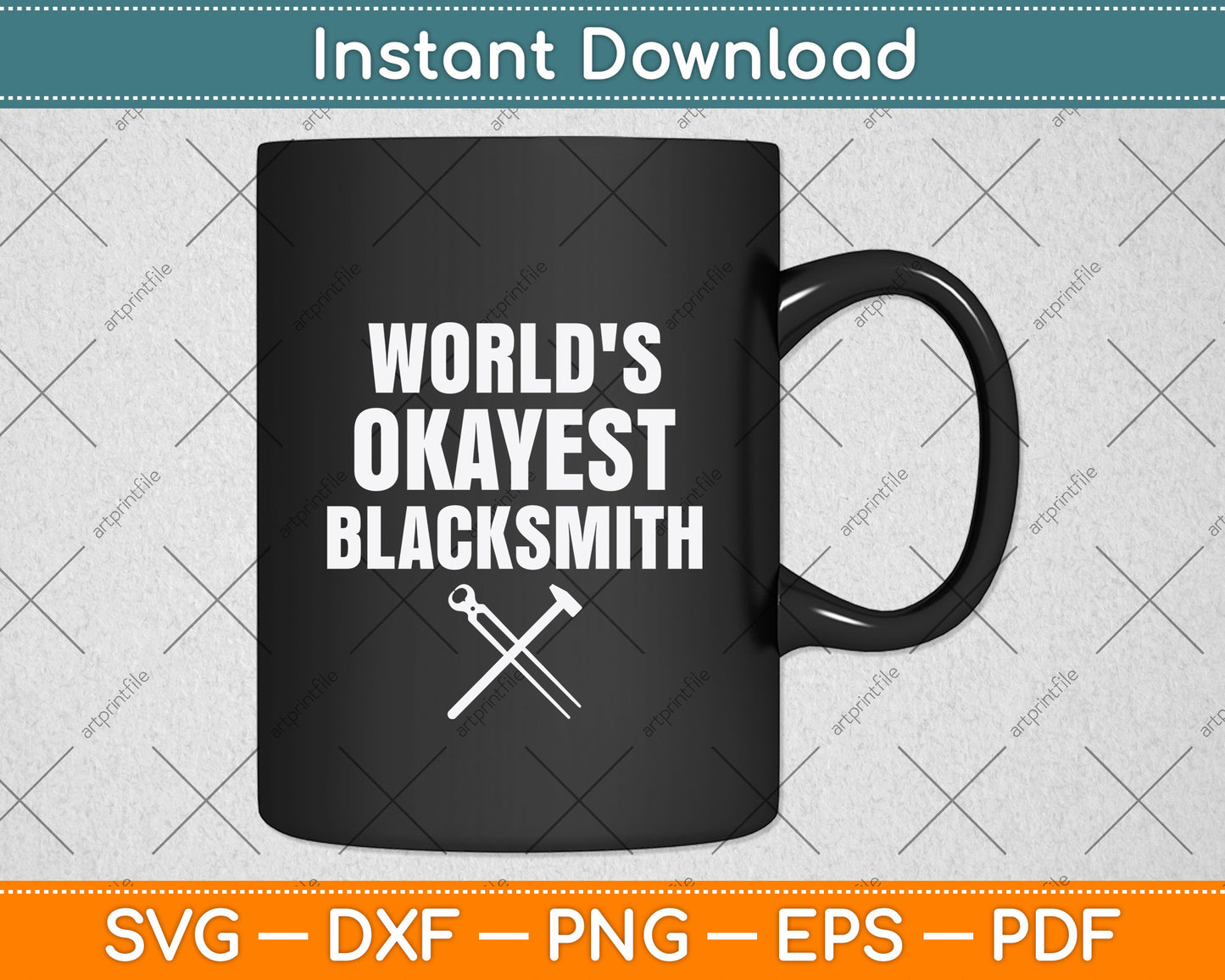 World's Okayest Blacksmith Svg Png Dxf Digital Cutting File