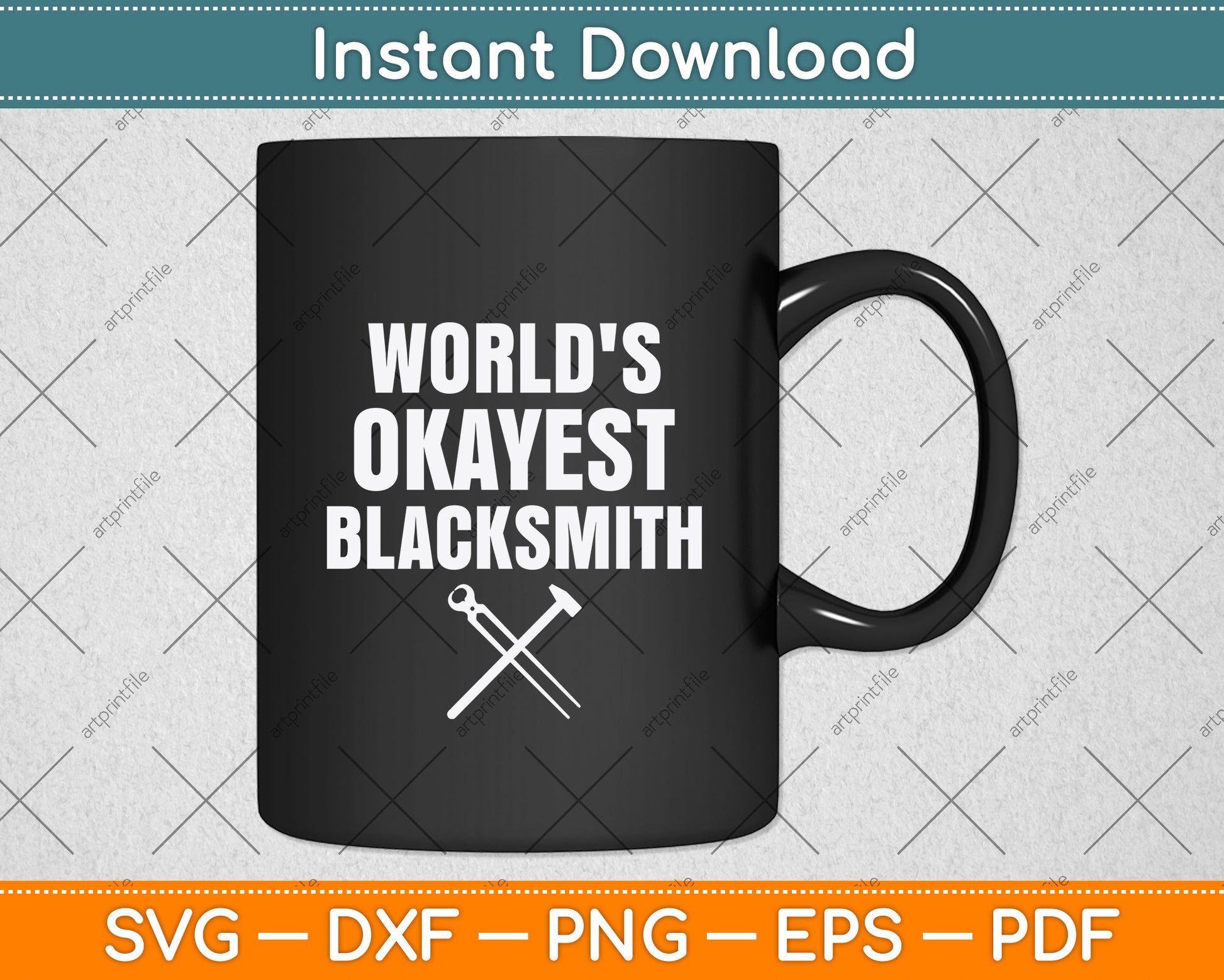 World's Okayest Blacksmith Svg Png Dxf Digital Cutting File