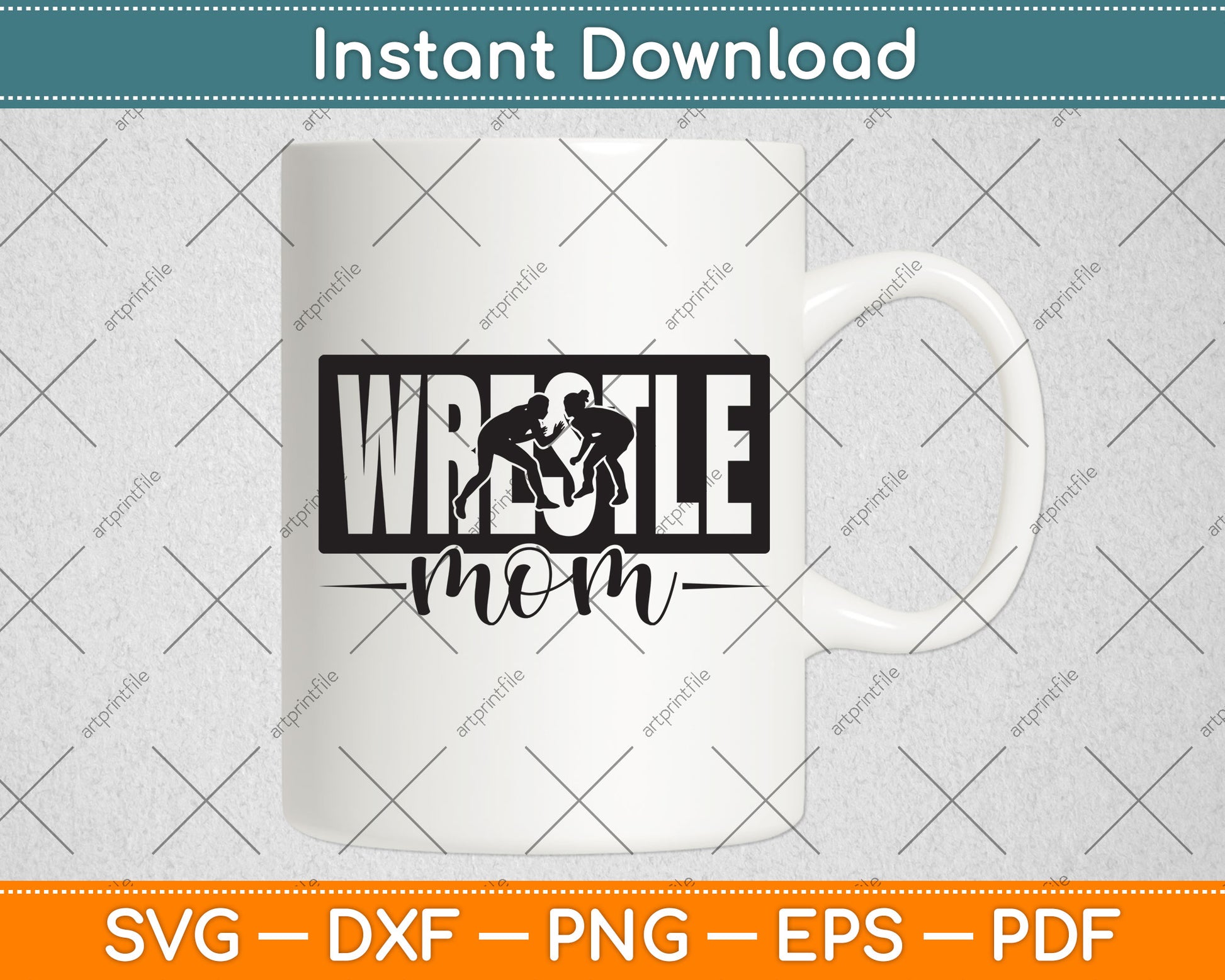 Wrestle Mom Mothers Day Svg Png Dxf Digital Cutting File