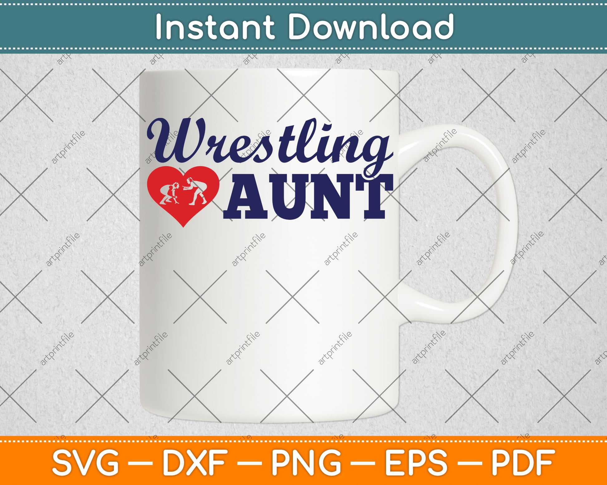 Wrestling Aunt Mothers Day Svg Png Dxf Digital Cutting File