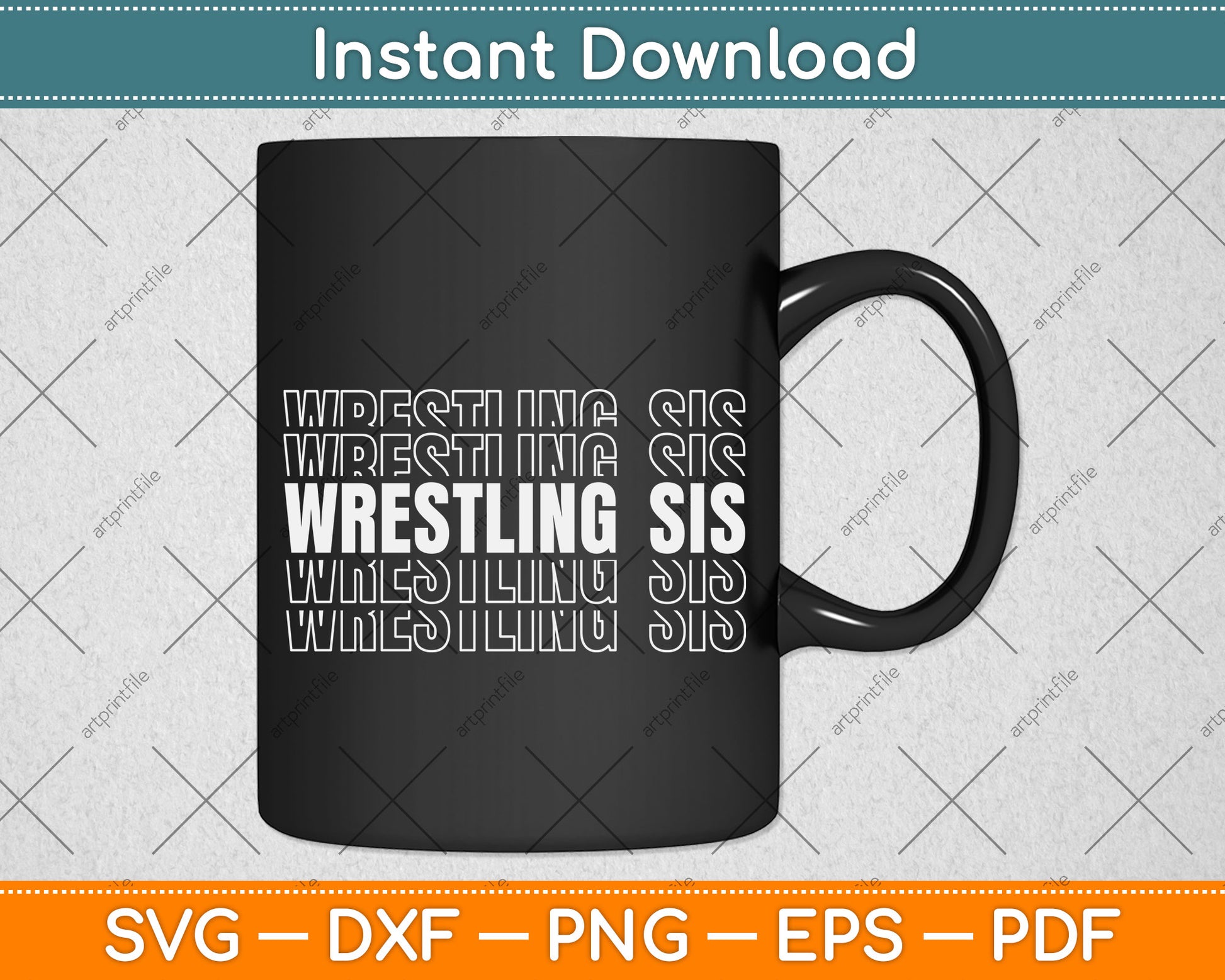 Wrestling Sister Funny Svg Png Dxf Digital Cutting File