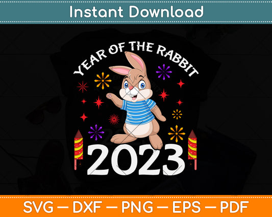 Year Of The Rabbit 2023 Svg Png Dxf Digital Cutting File