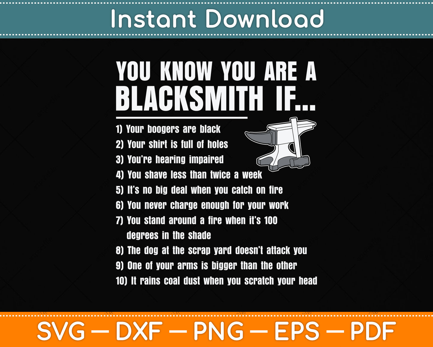 You Are A Blacksmith Funny Metalsmith Svg Png Dxf Digital Cutting File