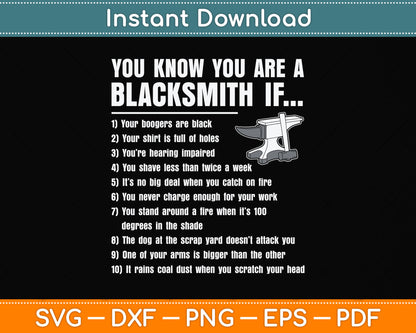 You Are A Blacksmith Funny Metalsmith Svg Png Dxf Digital Cutting File
