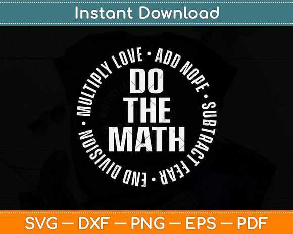 Add Hope Multiply Love Do the Math Retro Feel Christian Svg Png Dxf Digital Cutting File