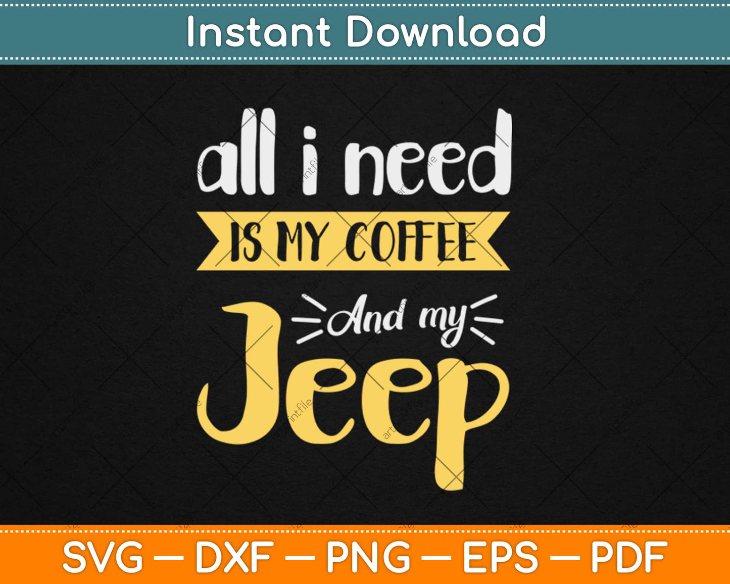 All I need is my Dog and my Jeep Funny Svg Design Cricut Printable Cutting Files