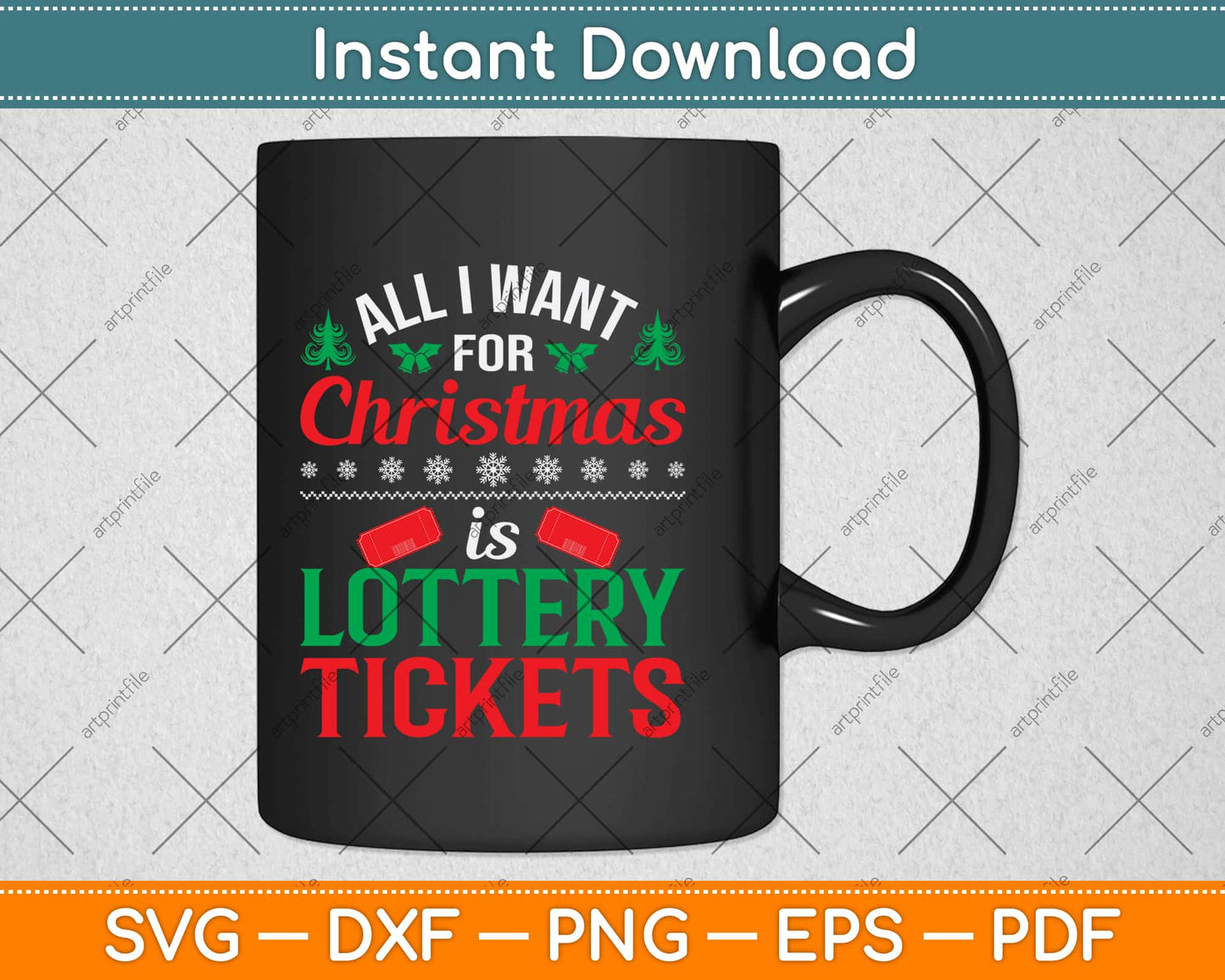 All I Want For Christmas Is Lottery Tickets Svg Design Cricut Printable Cutting Files