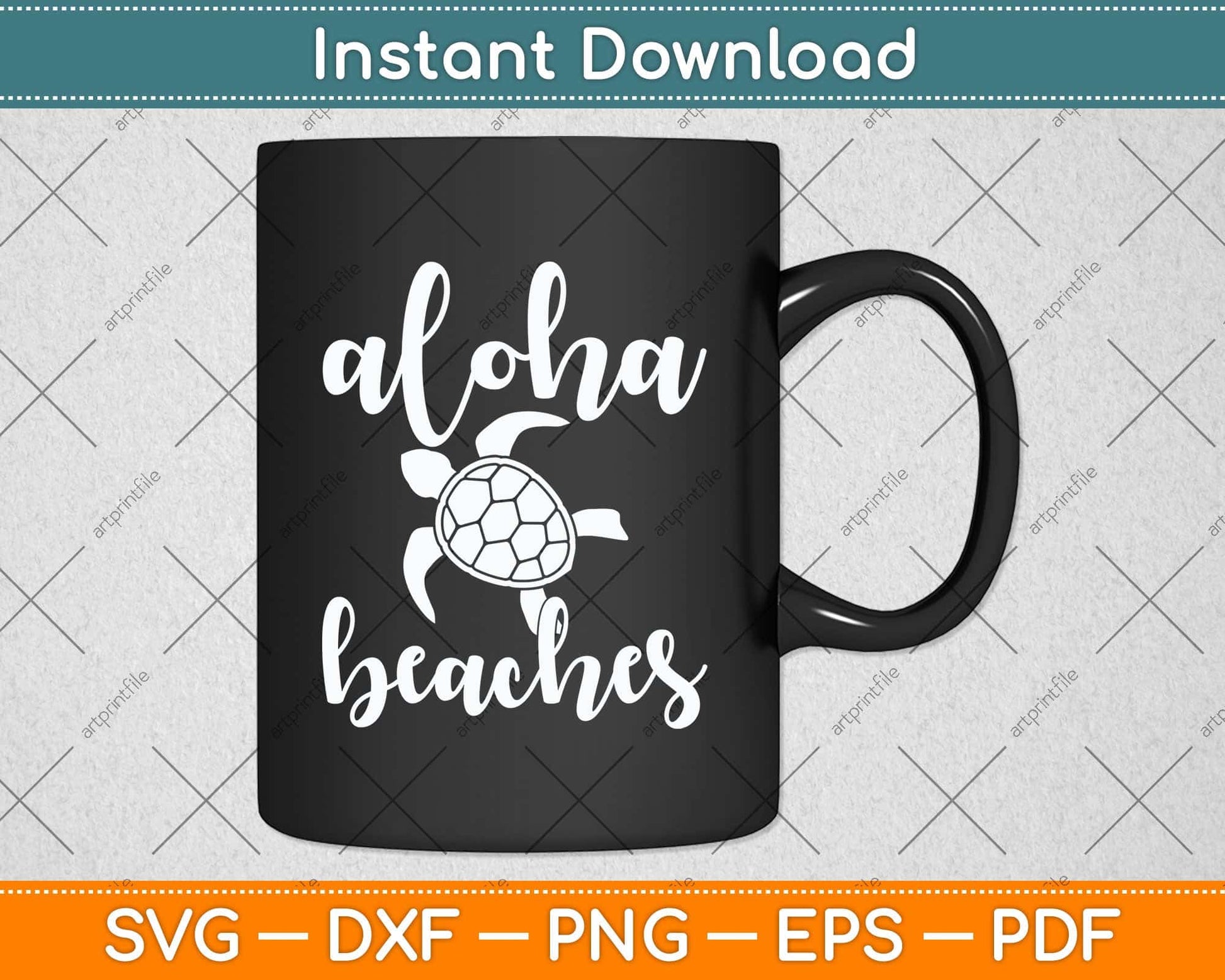 Aloha Beaches Turtle Hawaiian Sea Turtles Svg Png Dxf Digital Cutting File