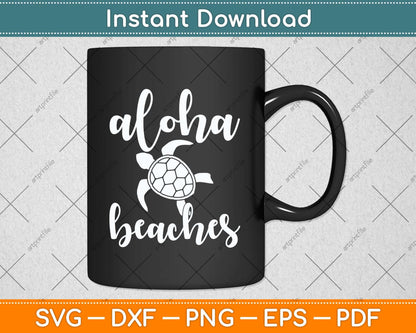 Aloha Beaches Turtle Hawaiian Sea Turtles Svg Png Dxf Digital Cutting File