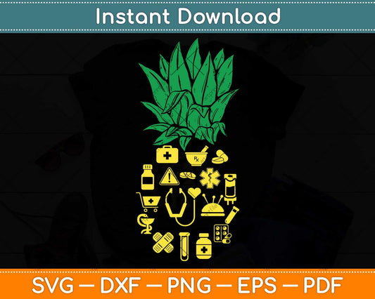 Aloha Pineapple Pharmacist Summer Svg Png Dxf Digital Cutting File