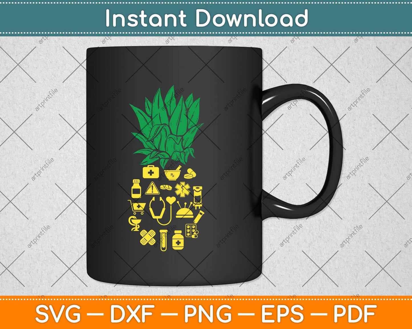 Aloha Pineapple Pharmacist Summer Svg Png Dxf Digital Cutting File