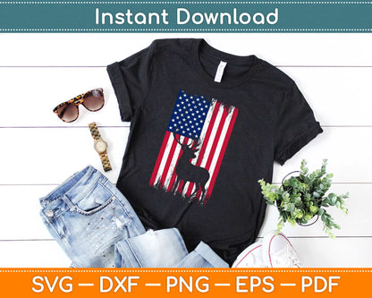 American Deer Hunter Patriotic Deer Hunting Svg Design Cricut Printable Cutting Files