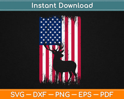 American Deer Hunter Patriotic Deer Hunting Svg Design Cricut Printable Cutting Files