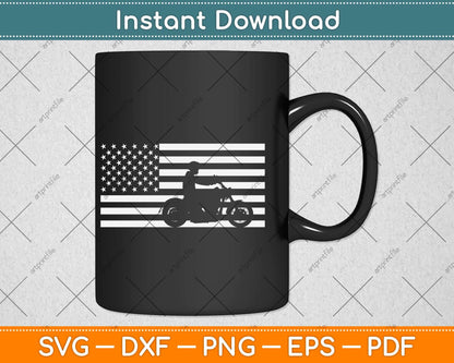 American Flag Biker Motorcycle Svg Png Dxf Digital Cutting File