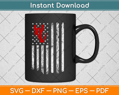 American Flag Climbing Svg Png Dxf Digital Cutting File