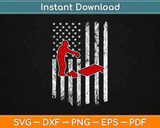 American Flag Cornhole Svg Design Cricut Printable Cutting Files