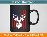 American Flag Deer Hunting Svg Design Cricut Printable Cutting Files