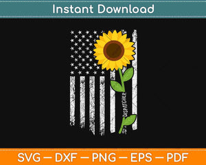 American Flag Dispatcher Sunflower Hippie Gifts Dispatcher Svg Design