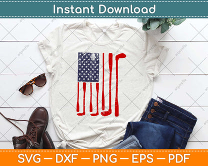 American Flag Golf Svg Design Cricut Printable Cutting Files