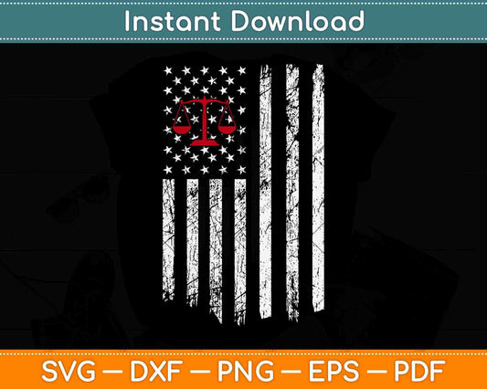 American Flag Lawyer Father's Day Svg Png Dxf Digital Cutting File