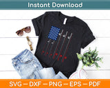 American Flag Patriotic Fishing Pole Outdoorsman Svg Design Cricut Cutting Files