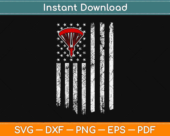 American Flag Patriotic Skydiving Birthday Svg Design Cricut Printable Cutting Files