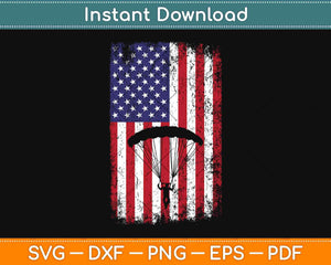 American Flag Patriotic Skydiving Gifts Svg Design Cricut Printable Cutting Files