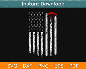 American Flag Patriotic Skydiving Svg Design Cricut Printable Cutting Files