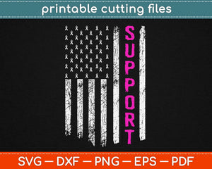 American Flag Pekatees Breast Cancer Awareness Svg Design Printable Cutting Files