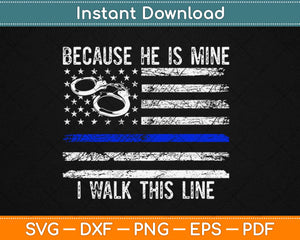 American Flag Police Officer Wife Svg Design Cricut Printable Cutting Files