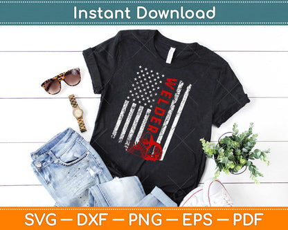 American Flag Welder Svg Design Cricut Printable Cutting Files