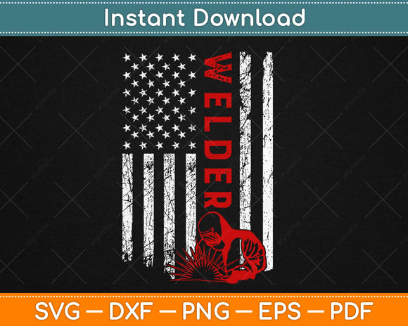 American Flag Welder Svg Design Cricut Printable Cutting Files