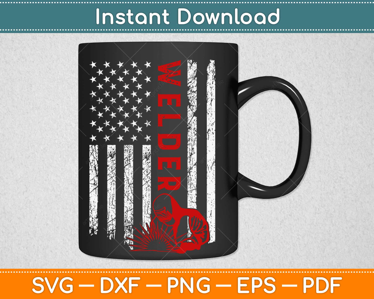 American Flag Welder Svg Design Cricut Printable Cutting Files